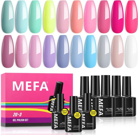 Pastel Shellac Color Shellac UV-nagellakset met 23 kleuren - Pastel en Candy Colors voor ...