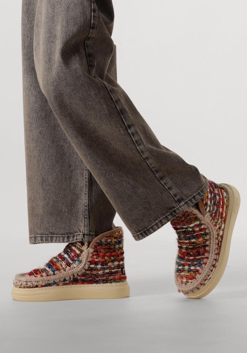 Mou Eskimo Sneaker Bold Text Laarzen - Textiel - Dames - Multi - Maat 39 |  bol
