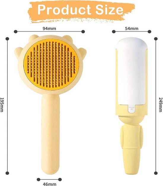 SUNNEKO Hondenborstel, kattenborstel voor lang haar, kort haar, 9 17 honden, kattenborstel, hondenkam, kattenkam, ondervachtborstel, ondervachtborstel, hond, roestvrij staal, ontvilten kam, vachtverzorging, dierenverwijderaar