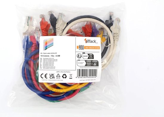 Freiwerk cable de red cat.6 10m púrpura a