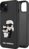Coque arrière Karl & Choupette en caoutchouc 3D Karl Lagerfeld - Apple iPhone 15 Plus (6,7") - Zwart