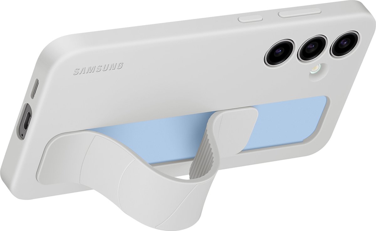 Samsung Standing Grip Case - Geschikt voor Samsung Galaxy S24 FE - Grijs