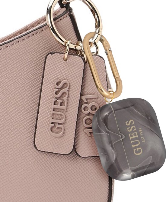 GUESS, Coque pour Airpods 3 New Marble Antichoc, Zwart / Or