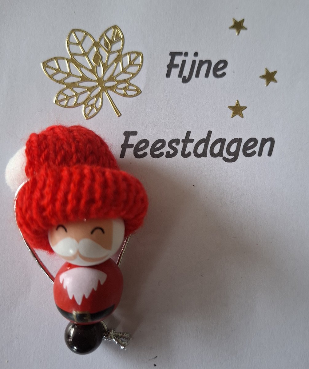 mineraalsteen Kerstman "Granaat" Boomversiering rood
