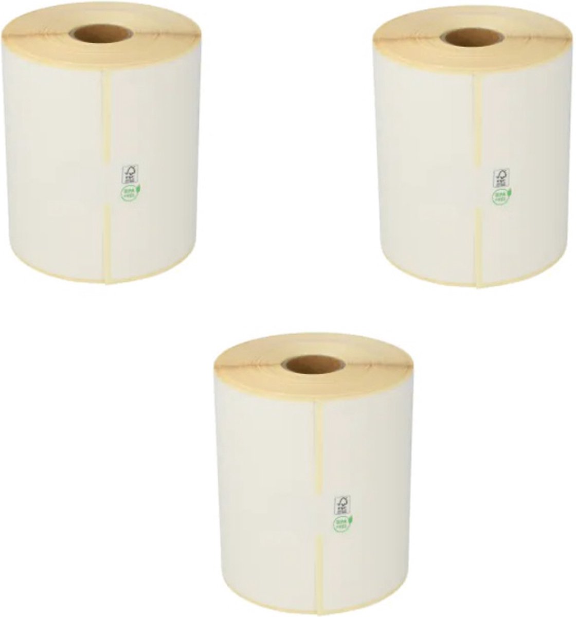 Label Sticker Geschikt voor Zebra labels 102 x 210 mm 800264-605 | Wit - 210 Etiketten per Rol - 3 stuks - Geschikt voor: ZD420D GK420D ZT220 ZT230 GK420T ZD220