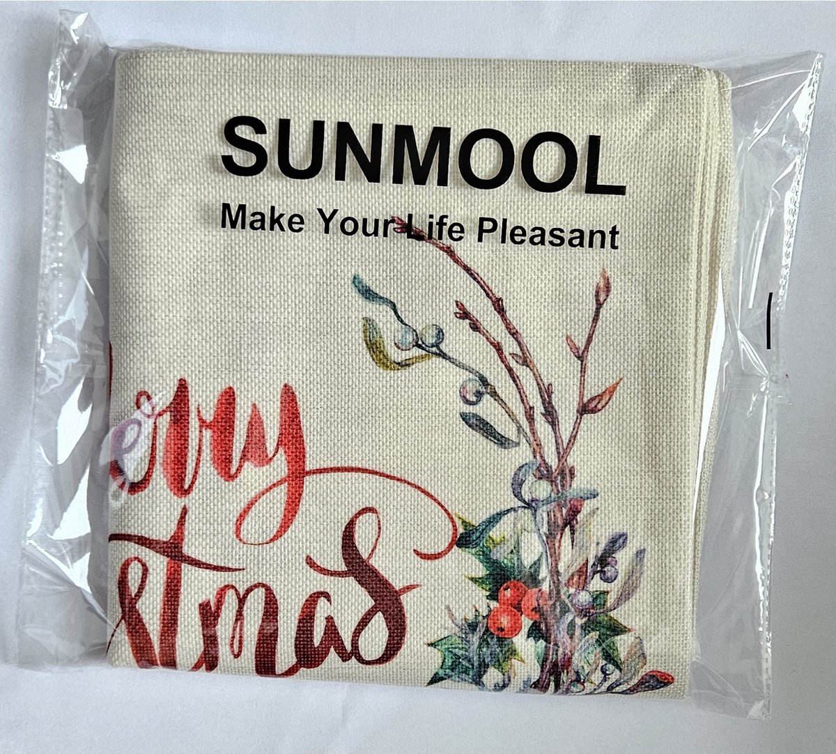 SUNMOOL Kerst Kussenhoes - Kussenhoes - Pillow cover - 45 x 45cm - Type F - 4Stuks – foto 2