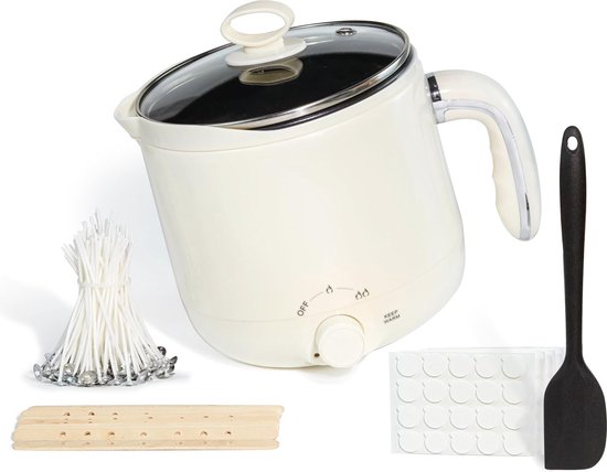 Fondoir à Cire Électrique 1,5 L - Contrôle Température 30-150°C, Bec Verseur, Antiadhésif - Pour Bougies DIY