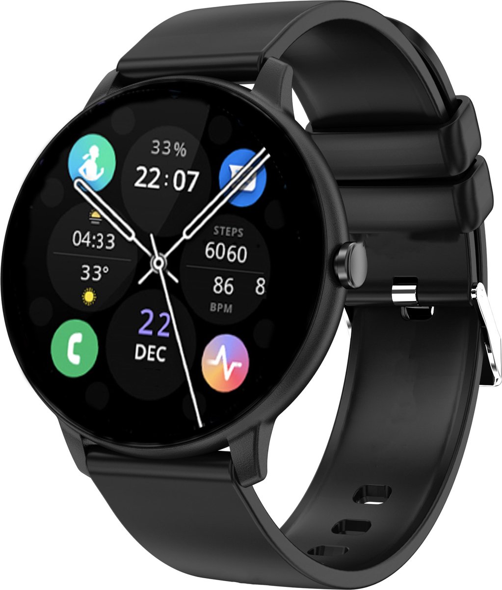 Fitgreat Venus Pro -Smartwatch- Smartwatch Dames - Heren& Kinderen- Zwart