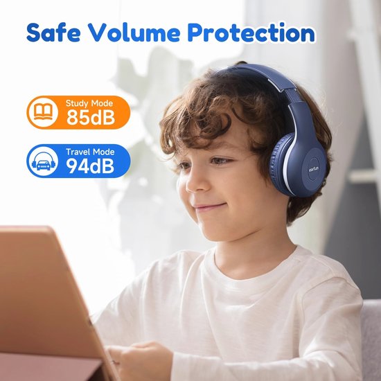 Bluetooth Hoofdtelefoon voor Kinderen met Volumeregeling, Draadloos, HD-Geluid, 40 Uur Batterij, Opvouwbaar en Instelbaar van iClever — afbeelding 4