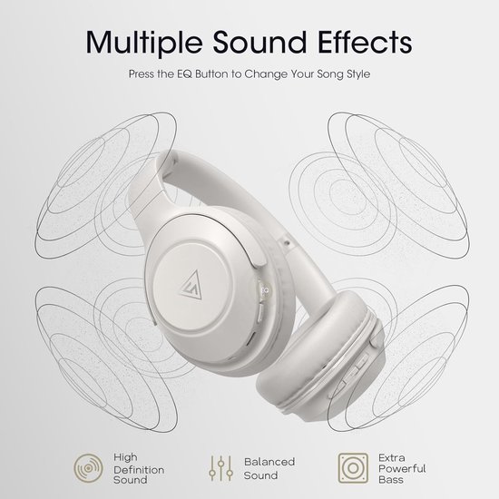 Draadloze Bluetooth Hoofdtelefoon met 70 uur Speeltijd en 3 EQ-modi - Opvouwbaar Over-Ear-Model van Seksboi. — afbeelding 4