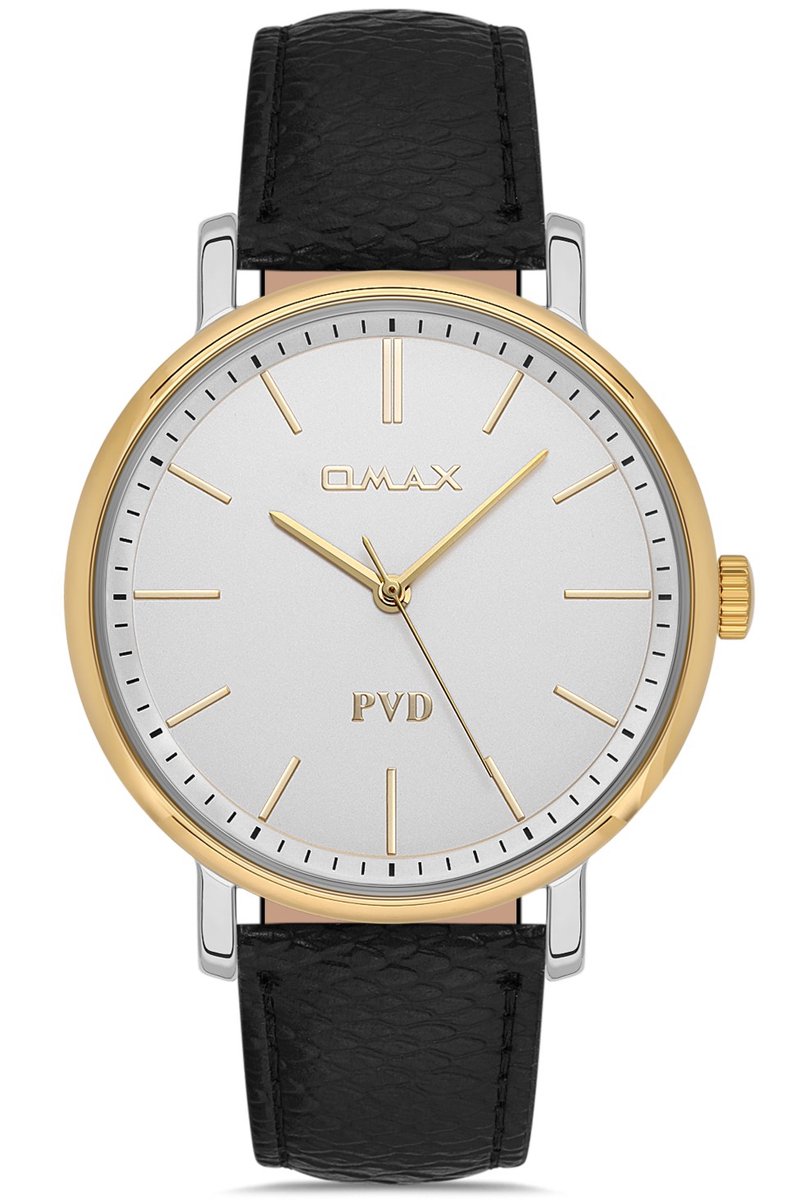 OMAX 00PR0049N008 Quartz Horloge - Heren - Leer - Waterdicht