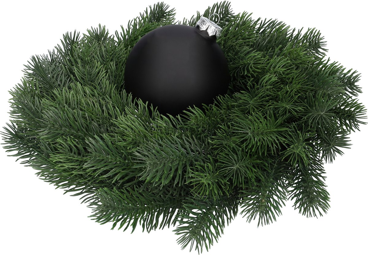 Glazen kerstballen - Set van 4 stuks/100mm - Luxe kerst decoratie - Sfeervolle kerstversiering voor in de kerstboom - Glas - Black Combi - Zwart – foto 3