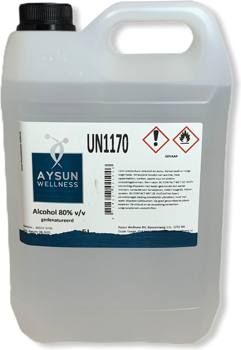 Aysun Wellness Alcohol 80% - 5 Liter