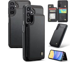 CaseMe Hoesje - Geschikt voor Samsung Galaxy A16 5G Hoesje - CaseMe C22 Back Cover met Pasjeshouder - Zwart