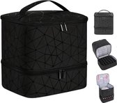 Étui Vernis à ongles Charmy® - Sac de transport - Étui à ongles - Nail Art - Organisateur de vernis à Vernis à ongles - Kit de démarrage de poudre à tremper - Comprend un pack d'essai de poudre à tremper - Convient pour 30 bouteilles