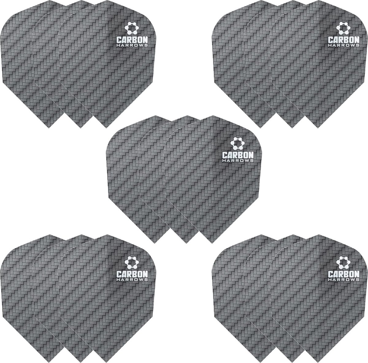 Premium Extra Sterke Dart Flights Set van 5 - Zwart