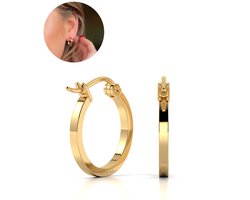 Semyco Oorbellen Dames – Oorringen 18 mm (medium) – Goudkleurig - Waterproof – Giftbox – Antares