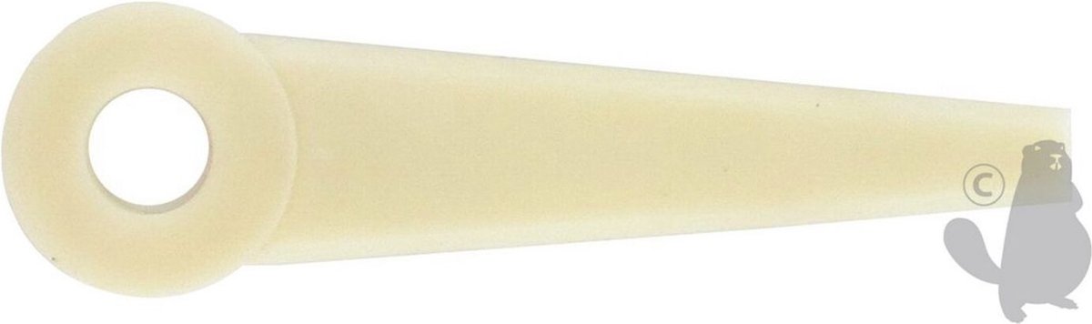 Kunststof mes voor STIHL en HUSQVARNA - L: 103mm - boring: 12,5mm. Vervangt origineel : 531031067, 4111-007-1001 per stuk