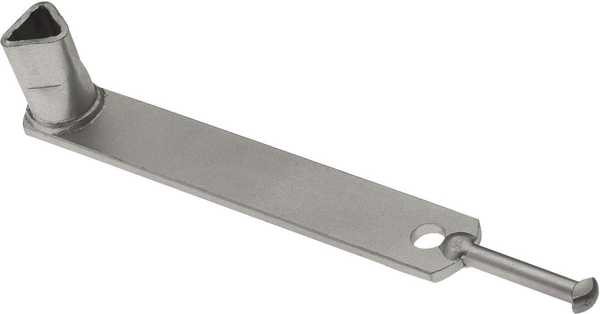 Alberts 782047 driekantsleutel | voor afzetpaal met driehoekig slot | verzinkt | beenlengte 19 mm