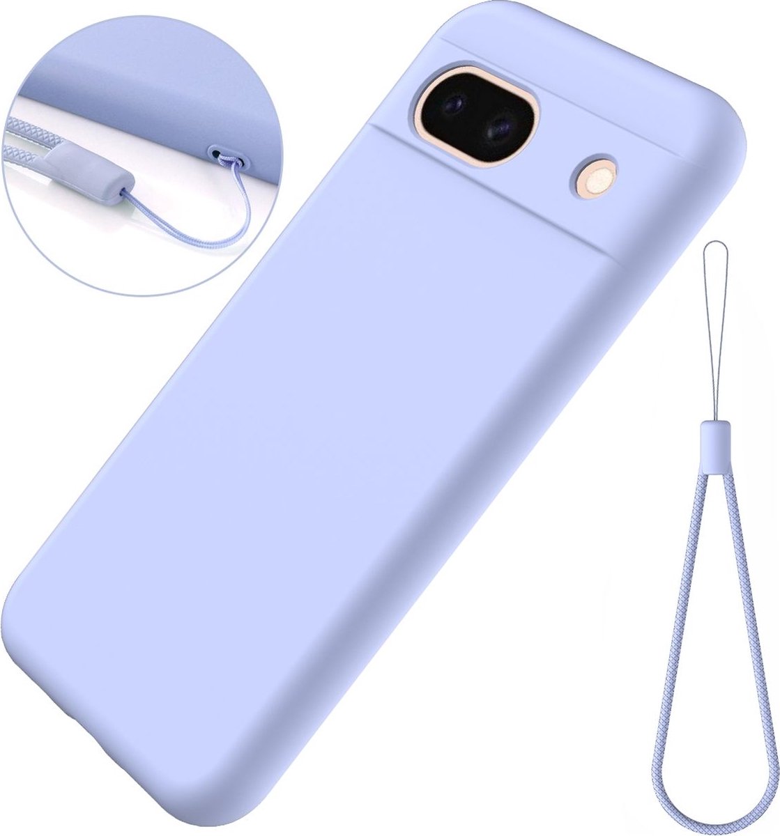 Mobigear Hoesje geschikt voor Google Pixel 8a Telefoonhoesje Flexibel TPU | Mobigear Colors Backcover | Pixel 8a Case | Back Cover - Paars