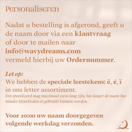 Wavy Dreams - Combiset Speenkoord & Sleutelhanger / Luiertashanger - Speenkoord met naam - Meisje - Kraamcadeau - Roze Pastel - Speenketting met naam - Sleutelhanger met naam - Model Ise van Wavy Dreams — afbeelding 2