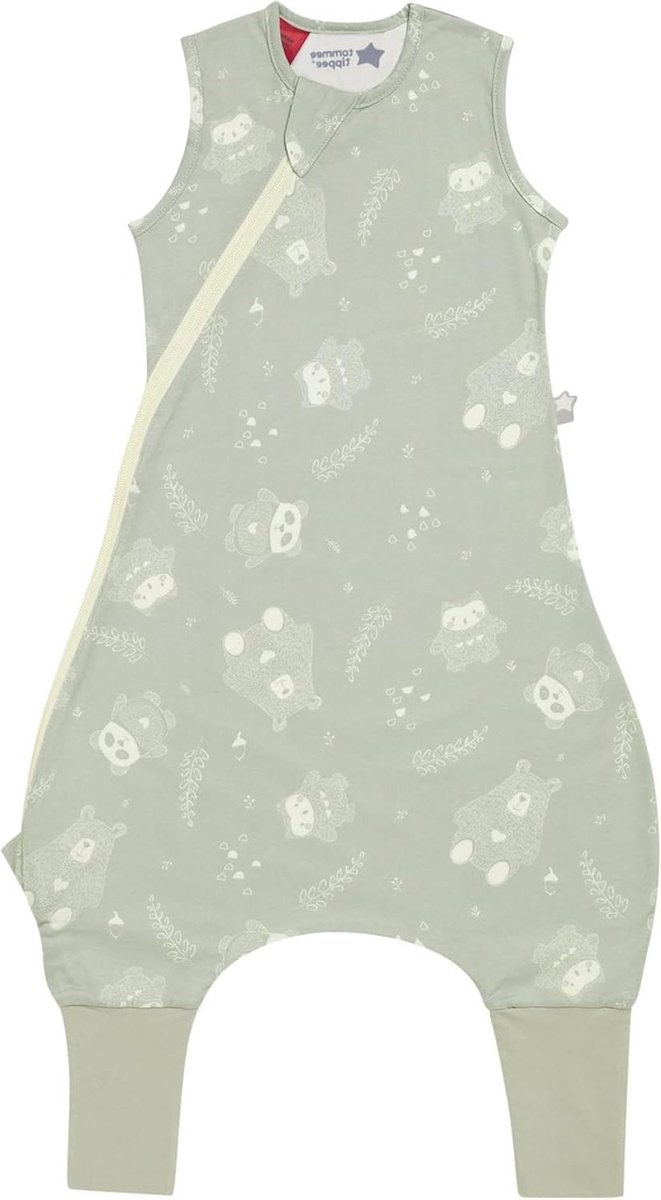 Steppee Leg Slaapzak Sage Green - Zachte Katoenrijke Stof - 25 TOG - 18-36 maanden hydrofiele slaapzak