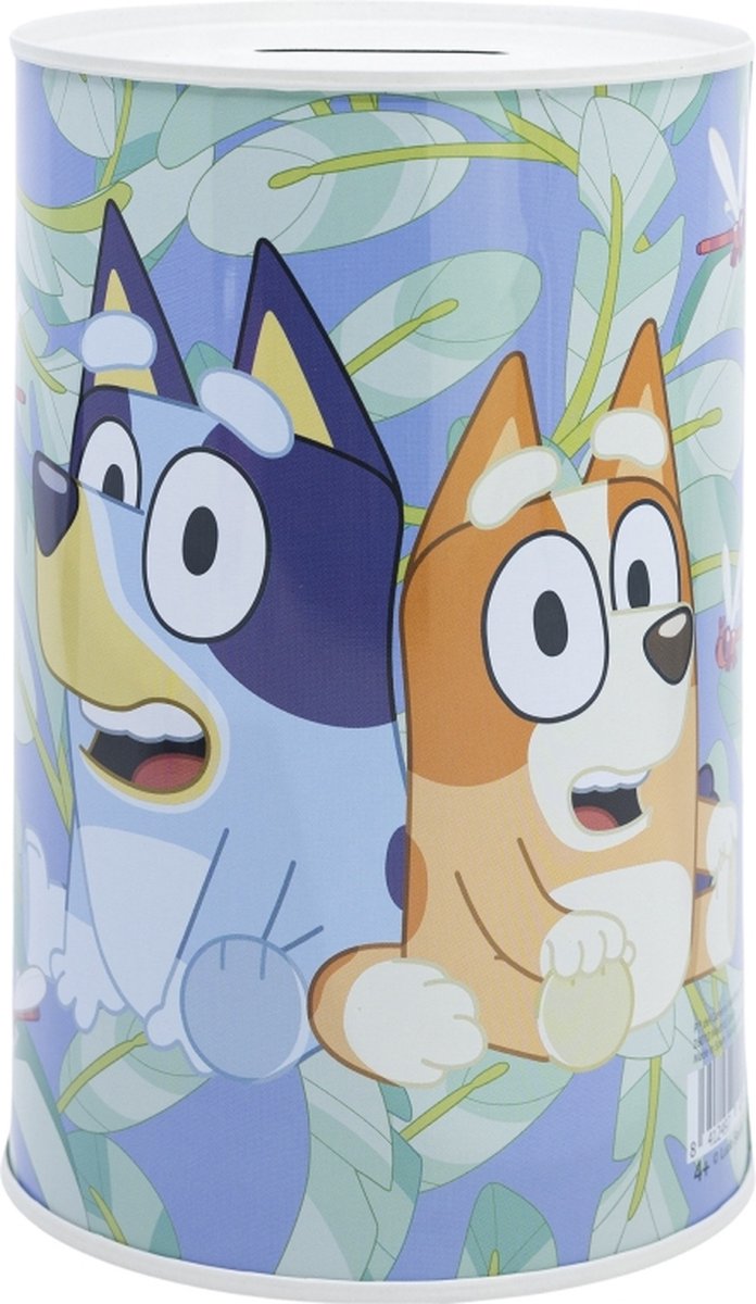 Bluey metalen spaarpot 15 x 10 CM