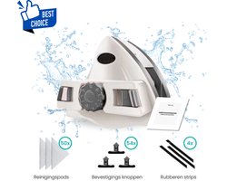 Novani Magnetische Ramenwasser - Raamwisser - Ruitenreiniger - Raamreiniger met Magneten - Geschikt voor Enkel en Dubbelglas - Wit