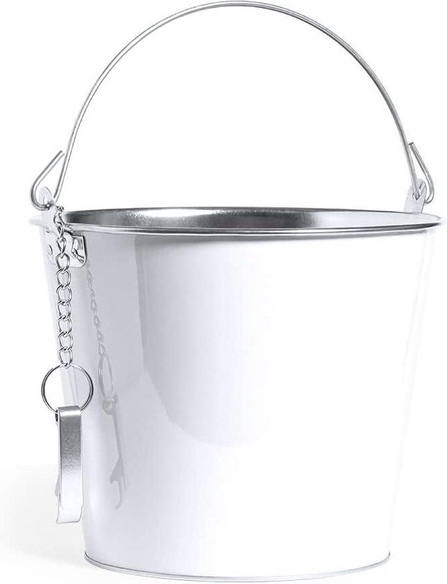 Stijl en frisheid in een 6 liter emmer Set van 3 (wit)