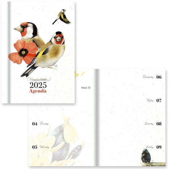 Foto: Hallmark marjolein bastin mini agenda 2025 vogel weekoverzicht hardcover 7 5x11 5cm