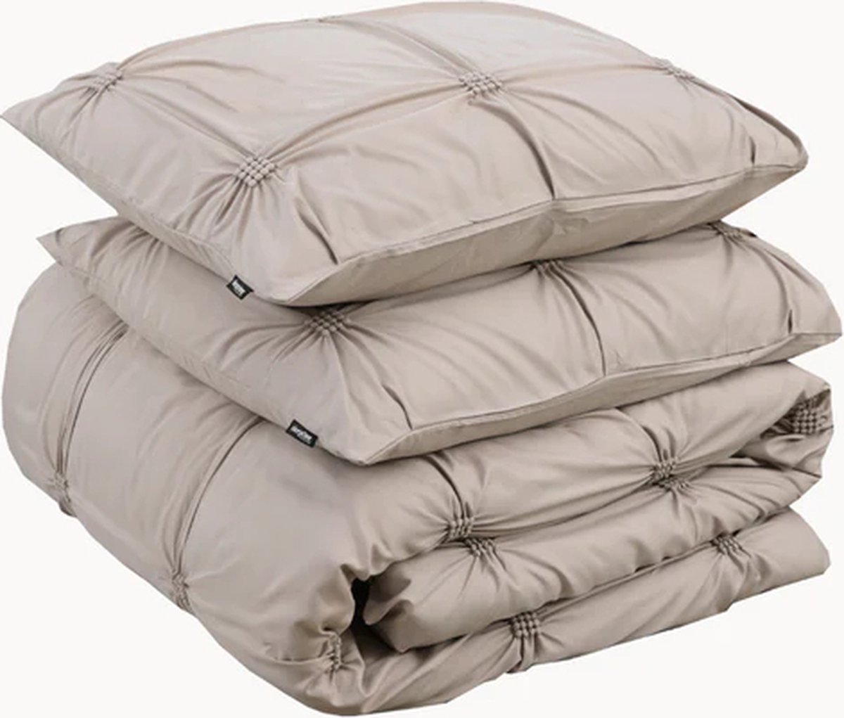 Y-not® - Mat Satijn - Finn - Microvezel - Dekbedovertrek - 1 Persoons - 140x200/220 cm - Taupe