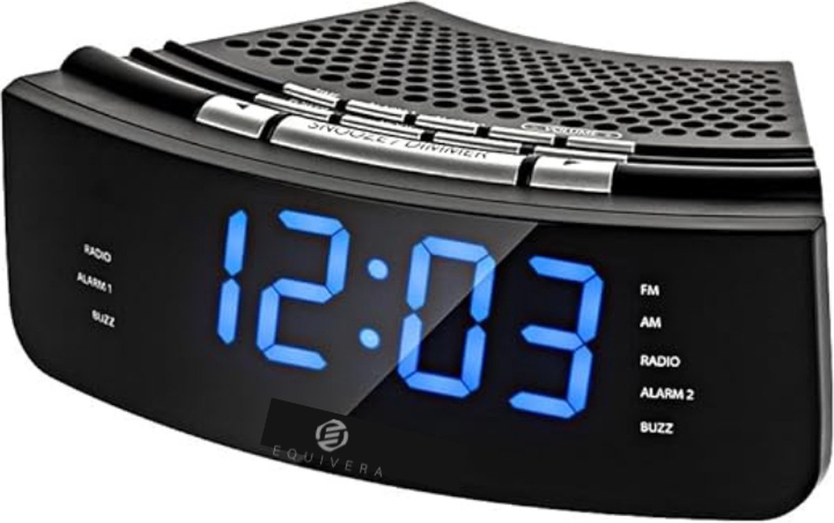 Equivera Wekkerradio Op Netstroom - Klokradio - Wekkerradio - Klokradio Met Wekker - Wekkerradio Dab - Wekker Dab Radio