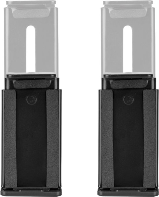 Ophangbeugels voor Soundbar - 2 stuks - Universeel - Met anti-slip - Bevestiging aan muur - Zwart