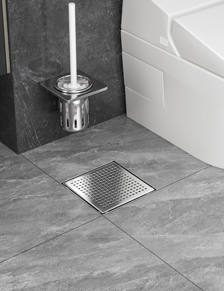 SUNXURY Douchegoot 90 Cm – Roestvrij Staal 304, Compleet Met Geurstop En 360° Verstelbare Sifon, Haarzeef, Extra Plat Design (30 X 70 Mm)