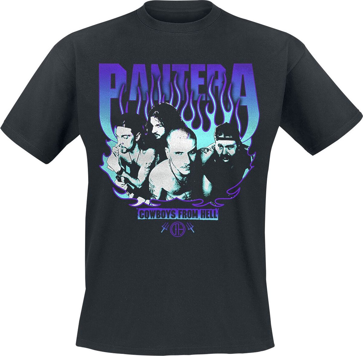 Pantera Cowboys From Hell Flames Heren T-shirt - zwart - XXL