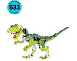 foto van Dino Speelgoed Set Geschikt Voor LEGO - Vanaf 6 Jaar - 533 Bouwstenen - Dinosaurus speelgoed - Velociraptor - Bouwset - STEM Speelgoed - Bouwsets - Bouwspeelgoed - Inclusief Handleiding