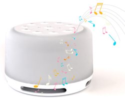 HoMedics Soundspa Aura Bluetooth Speaker Met Verlichting - Tot 68 Uur Batterijduur - Meditatie - Slaaptrainer - Nachtlampje met 7 kleuren en 5 Helderheidsniveaus - White Noise - Rustgevende Babygeluiden - 14 Natuurlijke Geluiden - SS2700WH