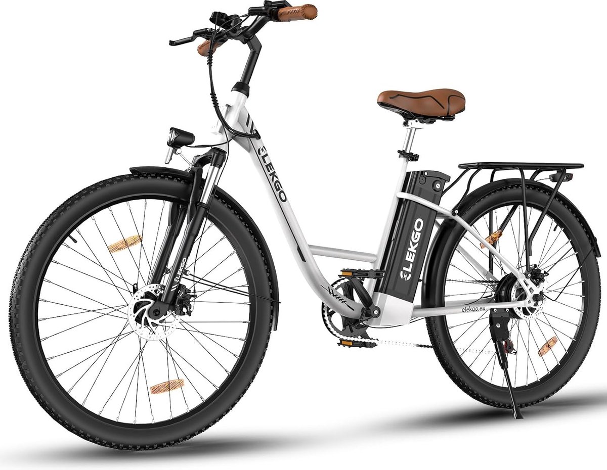 ELEKGO Elektrische Fiets EG31 - Trendy 28 Inch City Commuter EBike met Afneembare 36V 12Ah Lithium Batterij - Mountain E-Bike met 250W Motor - Damesfiets - 7 Versnellingen - IP54 Waterdicht - ELEKGO - €689,99