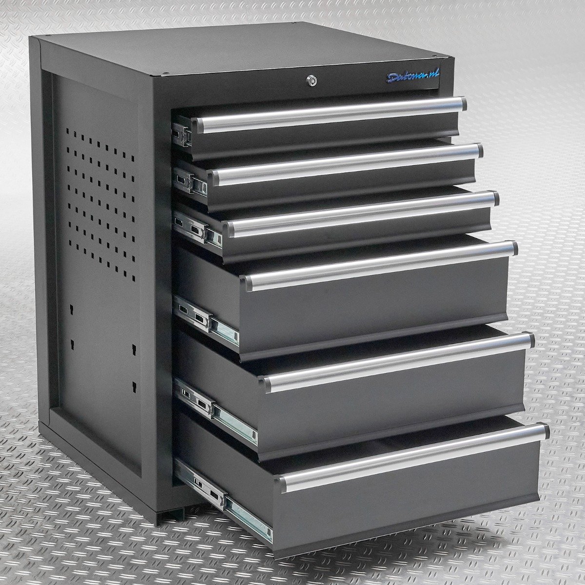 Datona® Gereedschapskast PRO met 6 lades - Zwart