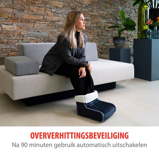alpina Voetenwarmer – Elektrische Voetverwarmer met 3 Warmtestanden – Voetenwarmers Volwassenen – Pantoffel Voetverwarmer – Voor Voetverzorging – Voetenwarmer Electrisch – Voetwarmer - Grijs