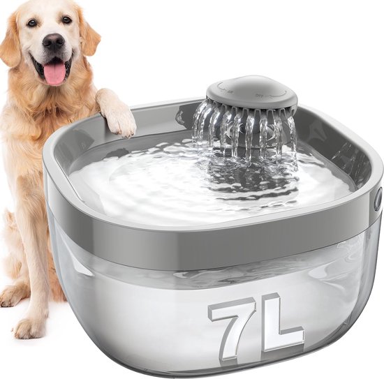 Happy Things Draadloze Drinkfontein voor Kat of Hond 2.8L – Oplaadbaar – Kattenfontein