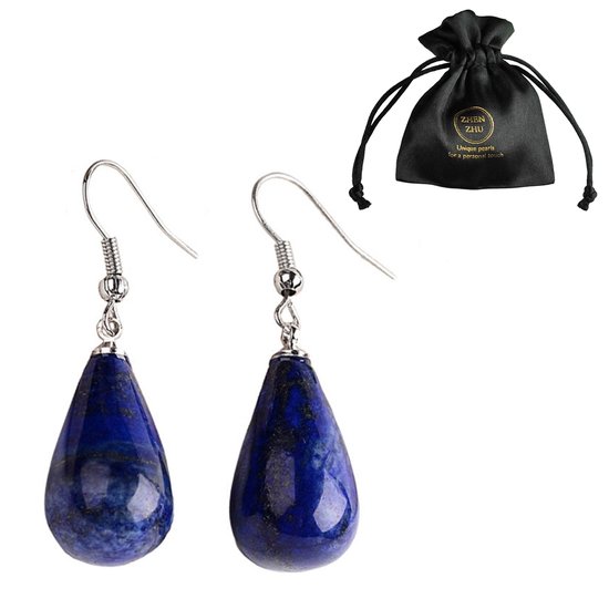 Boucle d'oreille pierres précieuses Lapis Lazuli Big Drop