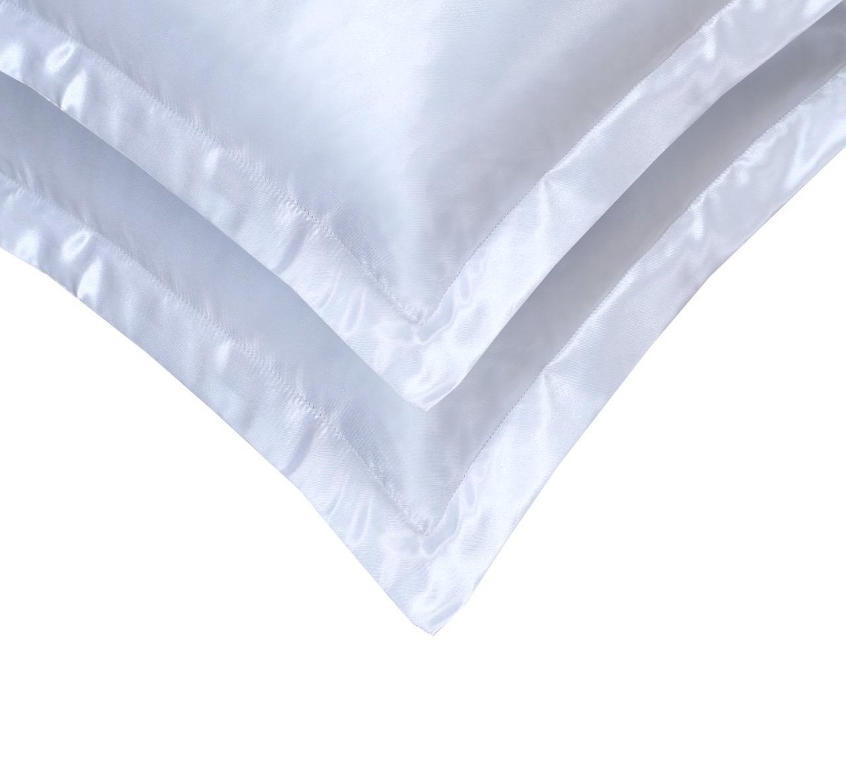 SweetSleeping Kussenslopen Set van 2x stuks - 60 x 70cm - Wit - Satijn - Ademend - Huid en Haar Vriendelijk - Satijnen Kussensloop