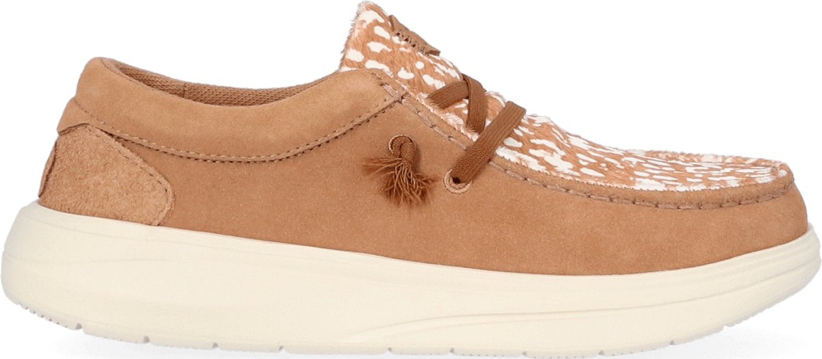 HEYDUDE - Wendy Comf Luxe Dames Instappers Tan - Maat 38