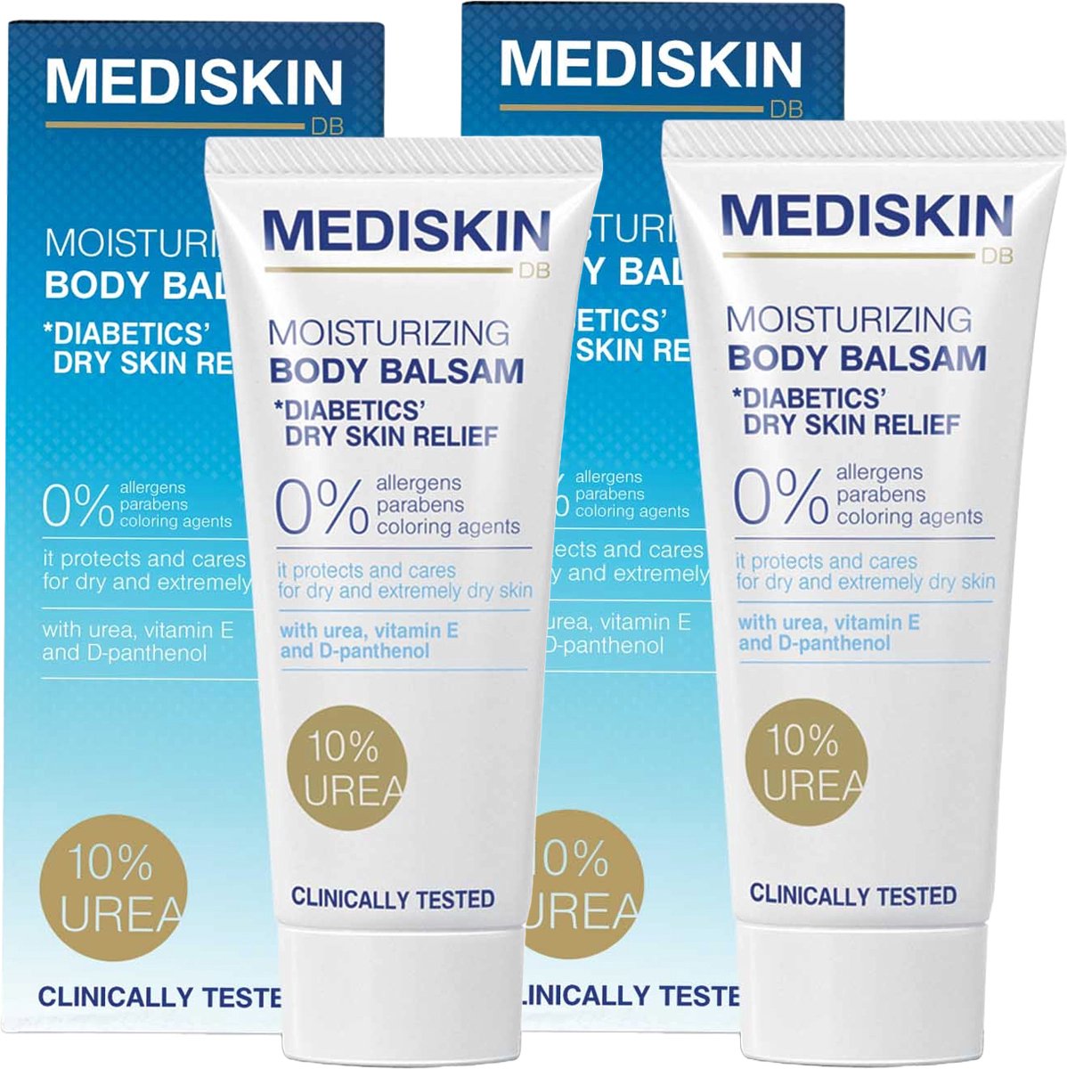 Mediskin Softening Body Balm Voordeelverpakking – Bodylotion Droge Huid – Kalmeert & Hydrateert – Body Lotion Tegen Huidirritaties, Roodheid en Jeuk – met 10% Ureum – 2 x 200ml
