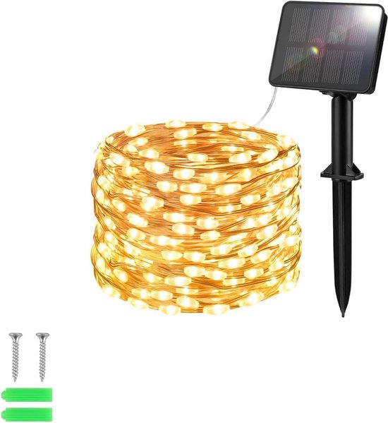Lichtsnoer op zonne-energie - Buitenverlichting 50 leds 5 m