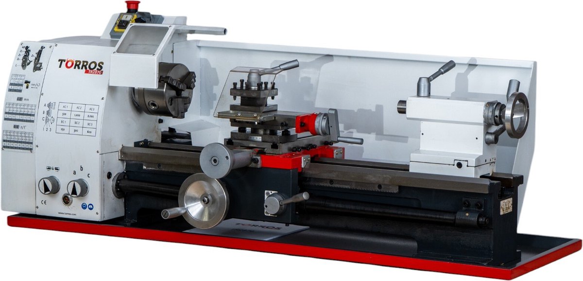 Metaaldraaibank centerhoogte 140 mm centerlengte 700 mm spilboring 26 mm 0,85 kW 230V 6 snelheden Torros TR2870 230V