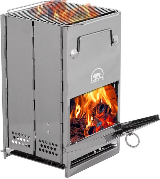 Tamarow Draagbare Houtkachel Voor Kamperen - Camping Oven - Kampeer Kachel - Camping Kooktoestel - Camping Accessoires - Extra Groot