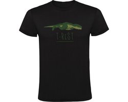 Dinosaurus T-Rest Heren T-shirt - rust - T-Rex - vermoeidheid - relaxen - slapen - zwaar - woordspeling - dieren - taal - engels - humor - grappig