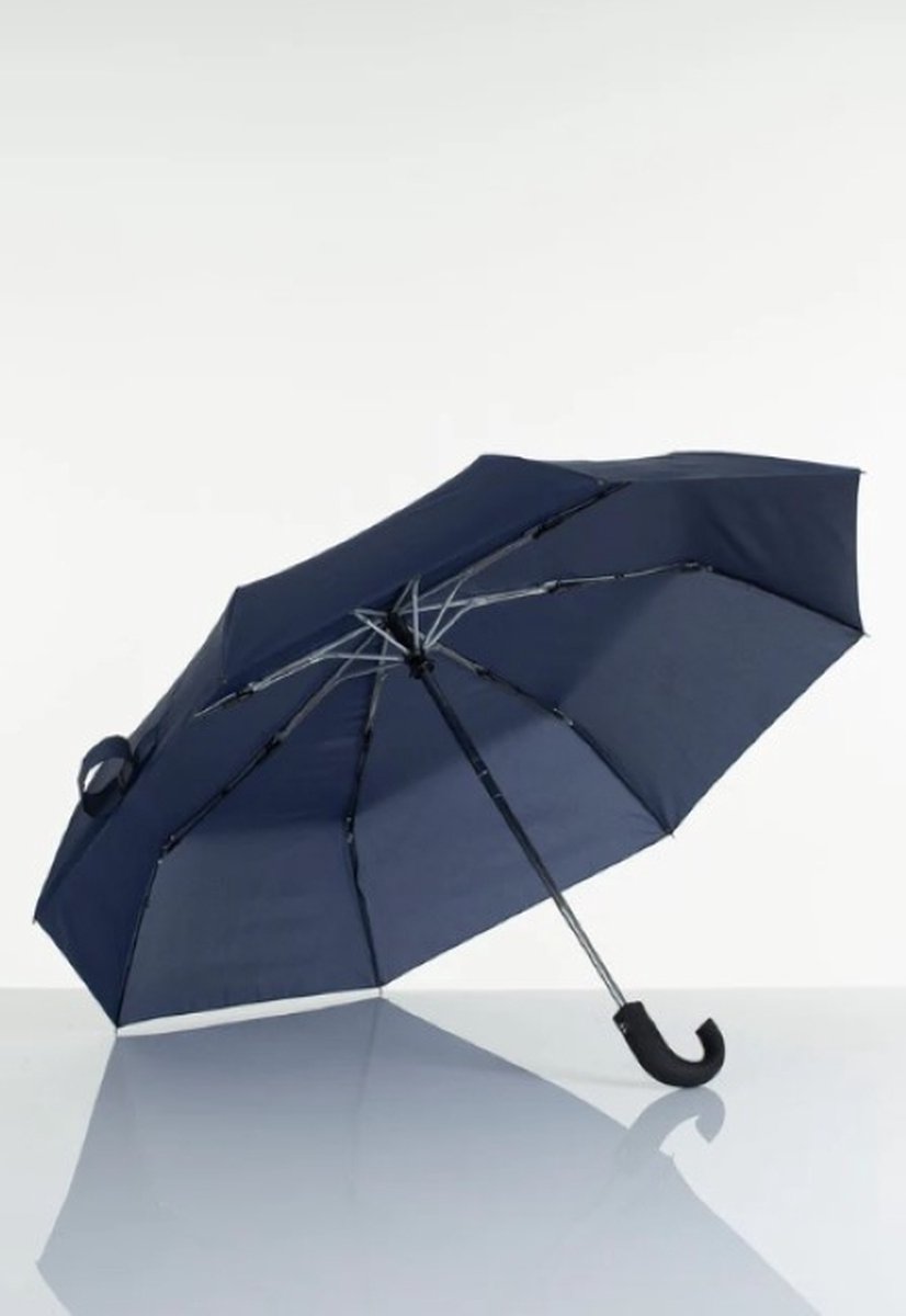 Lasessor – Paraplu – Blauw – 32cm - Volautomatische - Opvouwbare – Heren - Stormparaplu - Open close knop – Windproof – Baleinen 8